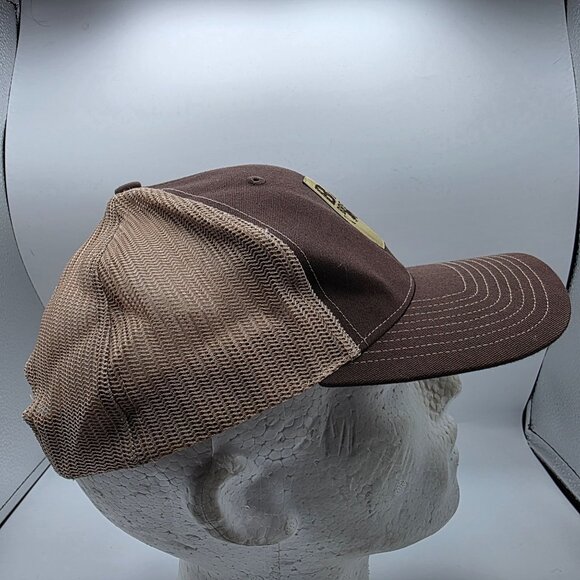 Baja Brewing Co Unisex Adjustable Brown Beige Mesh Trucker Hat Cap Outdoors - Picture 4 of 9